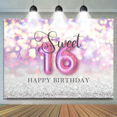 Lofaris Sweet Lovely Bokeh Happy 16Th Birthday Backdrop