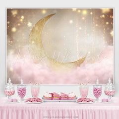 Lofaris Sweet Night Moon Light Happy Birthday Backdrop