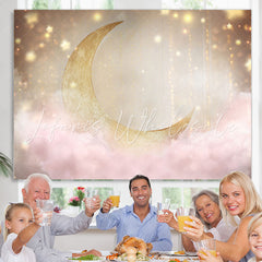 Lofaris Sweet Night Moon Light Happy Birthday Backdrop