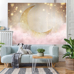 Lofaris Sweet Night Moon Light Happy Birthday Backdrop