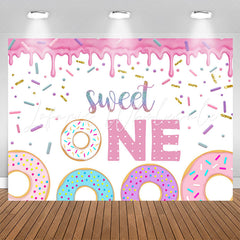Lofaris Sweet One Colourful Donut 1st Birthday Backdrop