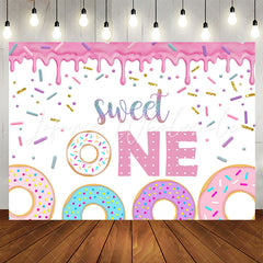 Lofaris Sweet One Colourful Donut 1st Birthday Backdrop