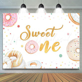 Lofaris Sweet One Lovely Donut Themed Happy Birthday Backdrop