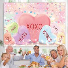 Lofaris Sweet Romance Pink Love Themed Birthday Backdrop