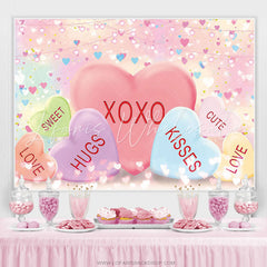 Lofaris Sweet Romance Pink Love Themed Birthday Backdrop