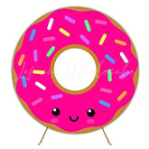 Sweet Treats Donut Candy Party Round Backdrop For Birthday Fun