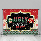 Lofaris Sweet Ugly Sweater Party Them Merry Christmas Backdrop