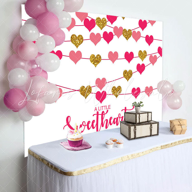 Lofaris Sweetheart Is On The Way Girls Baby Shower Backdrop