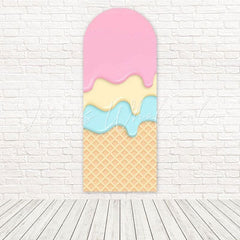 Sweets Ice Cream Party Arch Backdrop for Sweet and Fun Event Themes