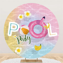 Lofaris Swimming Pool Party In Summer Round Special Backdrop