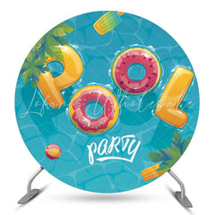 Lofaris Swimming Pool Party Summer Round Backdrop Cover