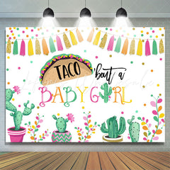 Lofaris Taco Bout A Baby Girl Cactus Fiesta Shower Backdrop