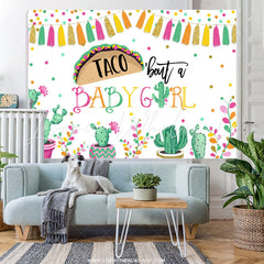 Lofaris Taco Bout A Baby Girl Cactus Fiesta Shower Backdrop
