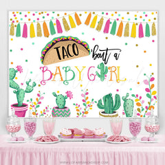 Lofaris Taco Bout A Baby Girl Cactus Fiesta Shower Backdrop