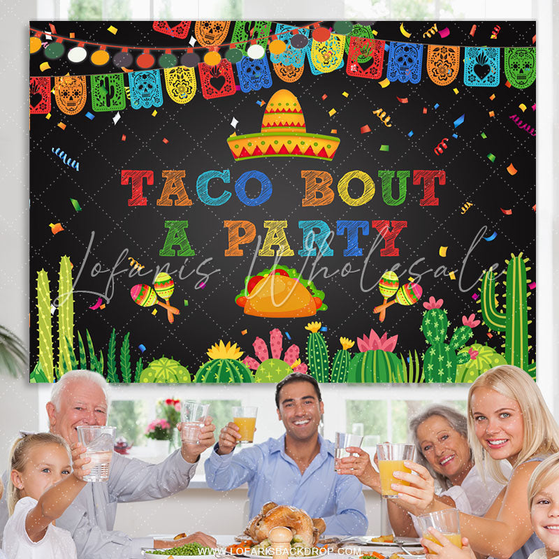 Lofaris Taco Bout A Party Succulents Fiesta Holiday Backdrop