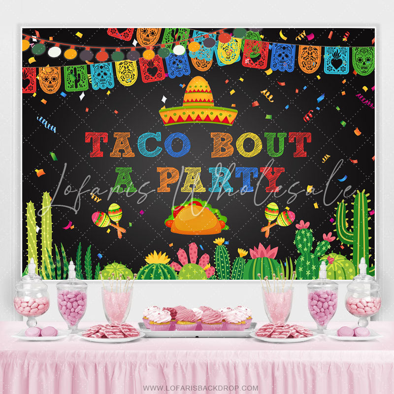 Lofaris Taco Bout A Party Succulents Fiesta Holiday Backdrop