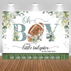 Lofaris Tailgater Football Oh Boy Baby Shower Backdrop