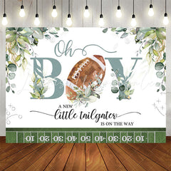 Lofaris Tailgater Football Oh Boy Baby Shower Backdrop