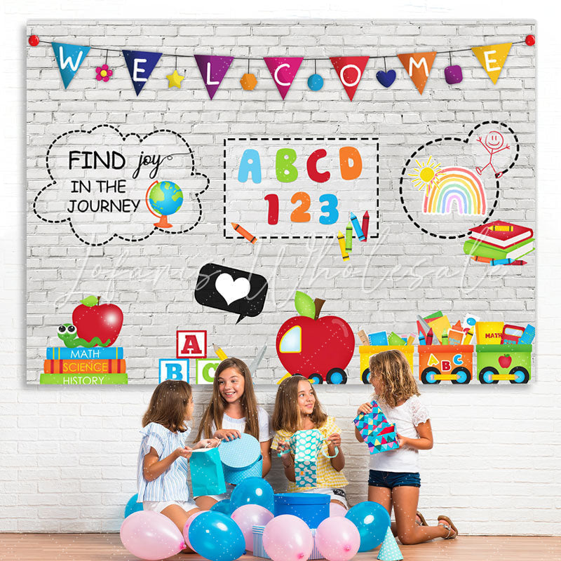 Lofaris Teaching Online Study at Home Welcome Photo Backdrop