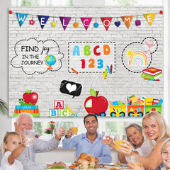 Lofaris Teaching Online Study at Home Welcome Photo Backdrop