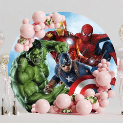 The Avengers Superhero Round Backdrop For Action-Packed Events