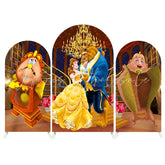 The Beauty And The Beast Birthday Baby Shower Party Ground Arch Backdrop Wall Cloth Cover
