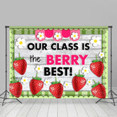 Lofaris The Berry Best Green Wooden Back To School Backdrop
