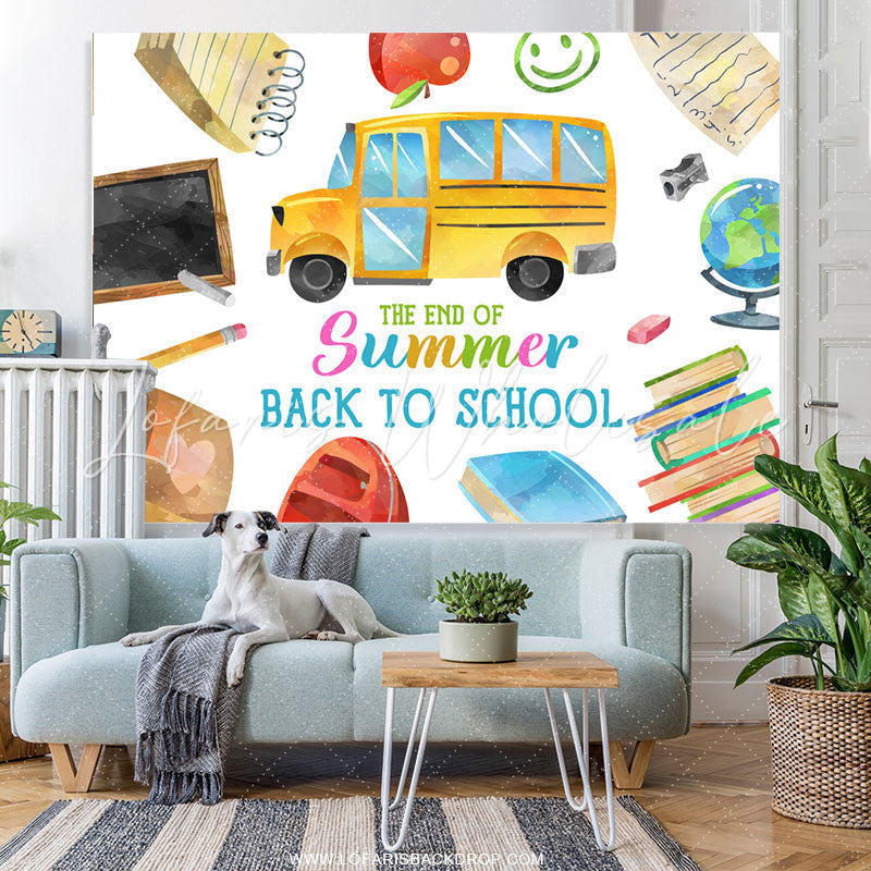 Lofaris The End Of Summer Back To School Party Backdrop Banner