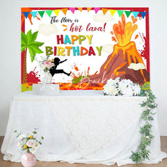 Lofaris The Floor Hot Lava Volcano Eruptions Birthday Backdrop
