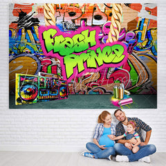 Lofaris The Fresh Prince Colorful Brick Baby Shower Backdrop