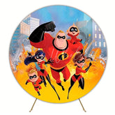 The Incredibles Round Backdrop For Superhero Kids Party Fun