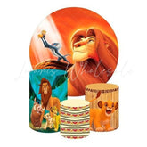 The Lion King Themed Round Backdrop and Cylinders Kit for Kids