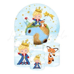 The Little Prince Themed Round Backdrop and Cylinders Kit for Events