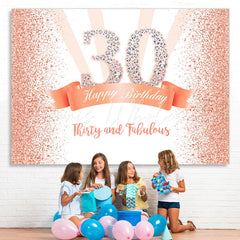 Lofaris Thirty and Fabulous Rose Gold 30th Birthday Backdrop