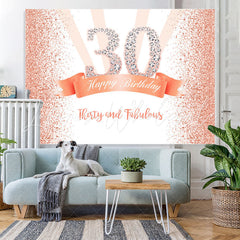 Lofaris Thirty and Fabulous Rose Gold 30th Birthday Backdrop