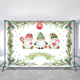 Lofaris Three Santa Claus Birthday Backdrop For Merry Chrismas