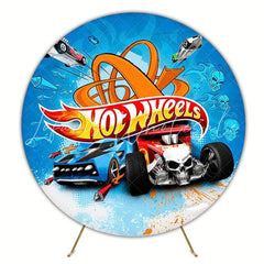 Thrilling Hot Wheels Round Backdrop For Racing Party Theme