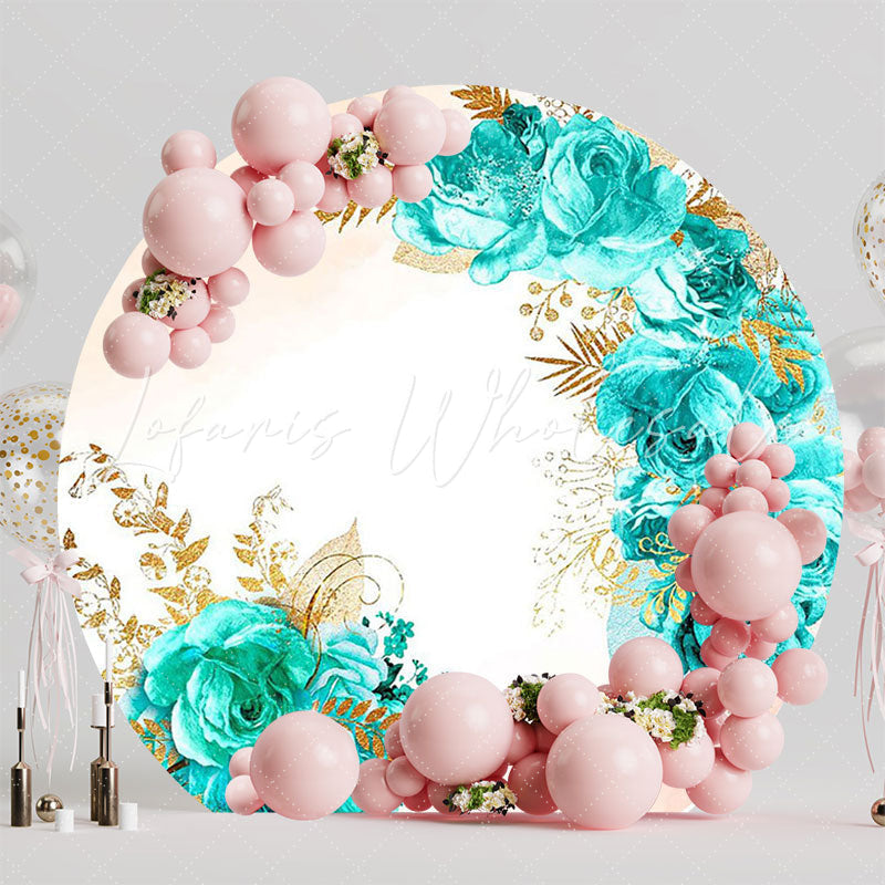 Tiffany Floral Elegant Round Backdrop for Special Event