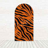 Tiger Animal Print Bold Stripe Arch Backdrop For Adventure Theme Set