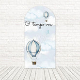 Time Flies Hot Air Balloon Arch Backdrop for Fun Event Decor