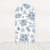 Toile de Jouy Vintage Arch Backdrop For Classic Decorations