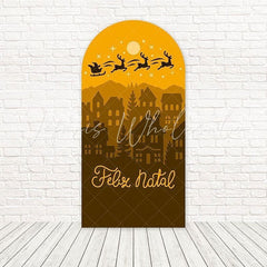 Town Elk Christmas Arch Backdrop For Cozy Winter Celebrations