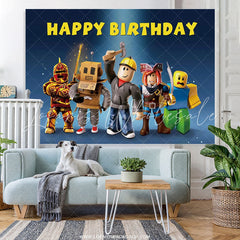 Lofaris Toy And Robot Of Labors Happy Birthday Backdrop For Kids