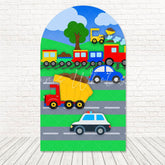 Toy Cars Playful Speed Arch Backdrop For Little Racer Party