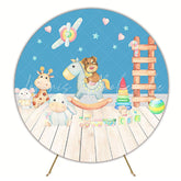 Toy Room Round Backdrop for Playful Celebration Theme