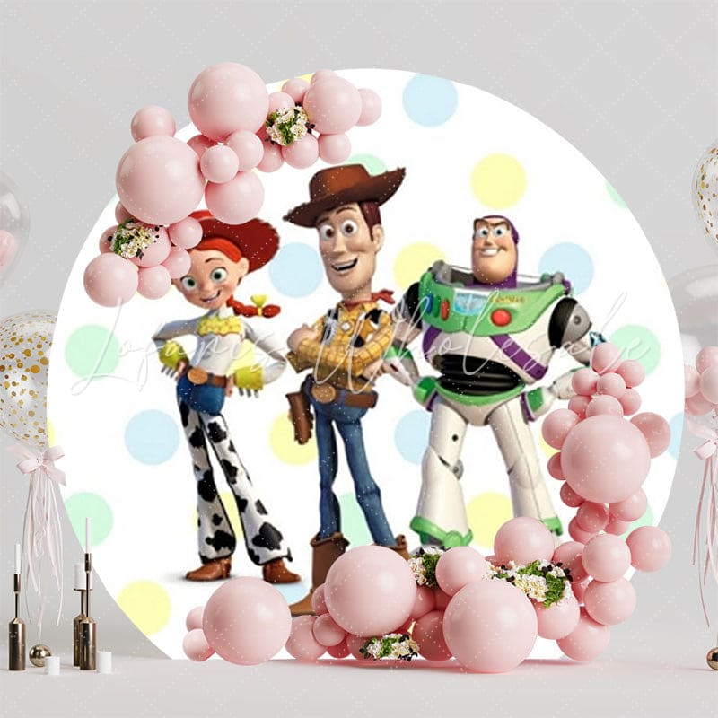 Toy Story Cartoon Adventure Round Backdrop For Fun Kid?¡¥s Party