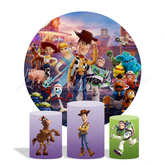 Toy Story Theme Birthday Party Round Backdrop Cover Plinth Cover