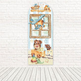 Toys Stripe Bright Playful Pattern Arch Backdrop For Fun Birthday Day