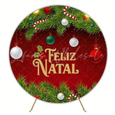 Traditional Christmas Round Backdrop for Christmas Event