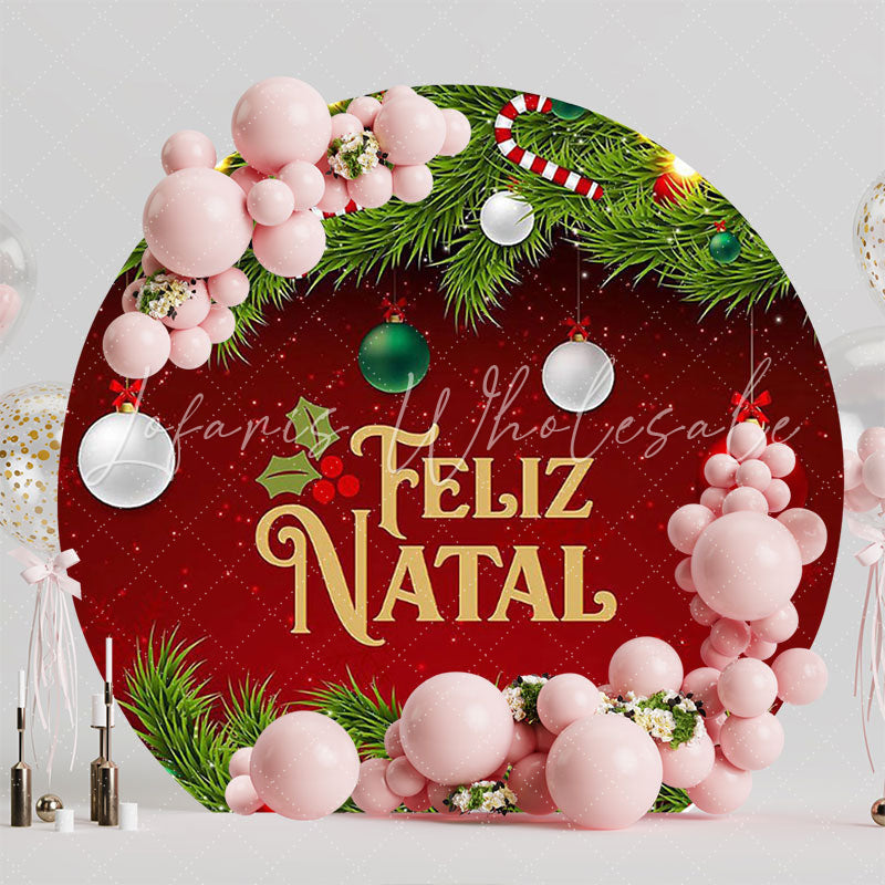 Traditional Christmas Round Backdrop for Christmas Event